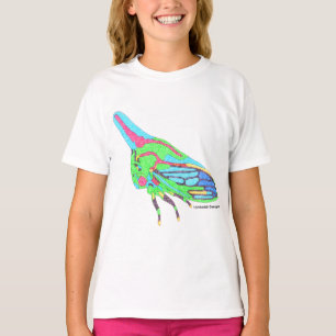 T-Shirt für Mädchen (weiß) - Eichen-Zikade