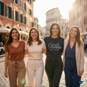 T-Shirt für Mädchen-Wochenende-Ausflug mit individ