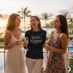 T-Shirt für Mädchen-Wochenende mit individuellem O