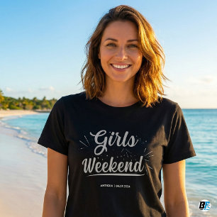T-Shirt für Mädchen-Wochenende mit individuellem O