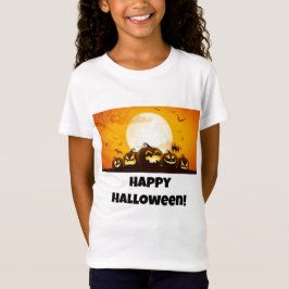T-Shirt für Mädchen zum glücklichen Halloween