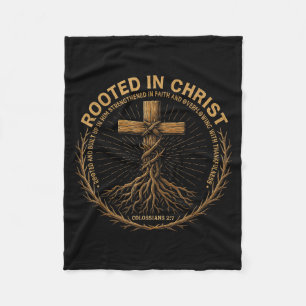 T-Shirt für Männer Christlich Verwurzelt im christ Fleecedecke