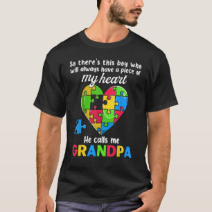 T-Shirt für Männer, Großvater, Autismus-Bewusstsei