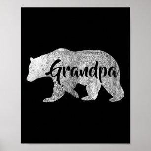 T-Shirt für Männer: Großvater Bär Awesome Camping Poster