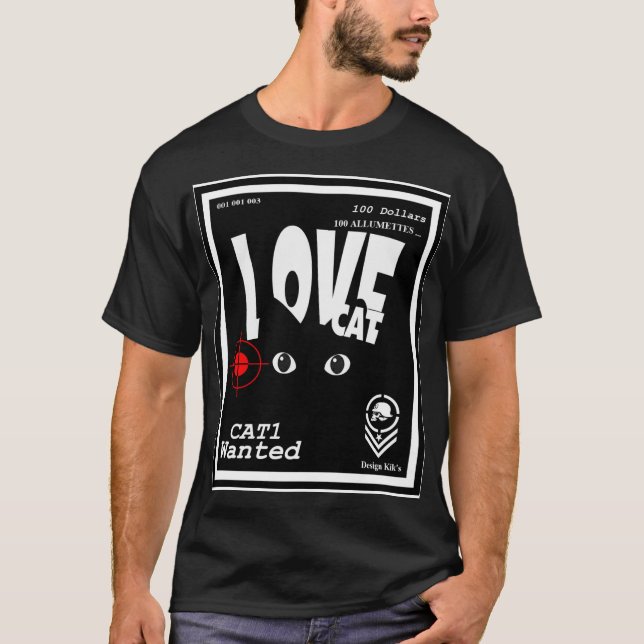 T-Shirt für Männer Love Cat (Vorderseite)