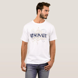 T-Shirt für Männer mit abstrakter Linienkunst „Res