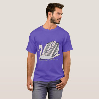 T - Shirt für Männer mit Art-Deco-Swan
