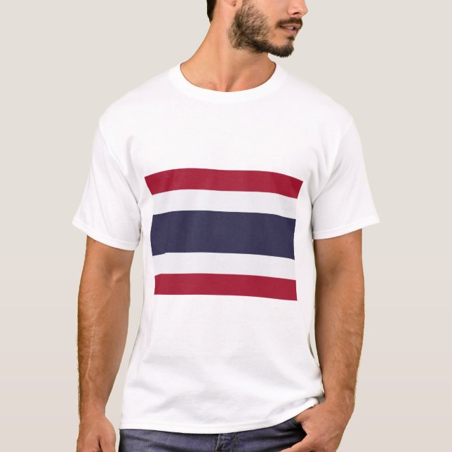 T-Shirt für Männer mit der Flagge Thailands (Vorderseite)