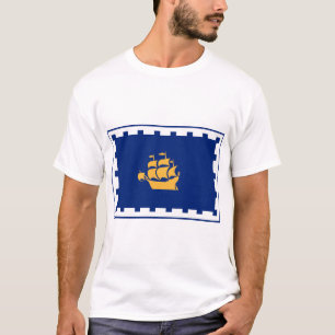 T-Shirt für Männer mit Flagge von Québec City, Kan