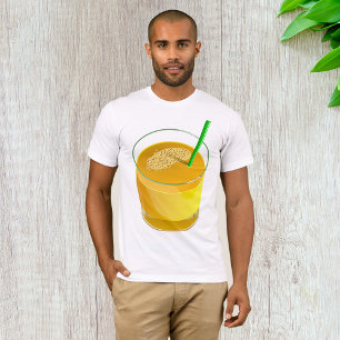 T-Shirt für Männer mit Glas Saft