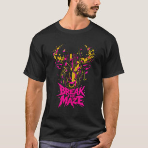 T-Shirt für Männer mit Grafik eines Cyber-Bullen: