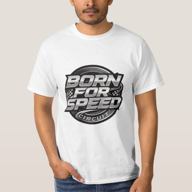 T-Shirt für Männer mit Logo 'Born for Speed Circui (Vorderseite)