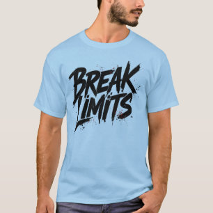 T-Shirt für Männer mit Motivations-Typo „Grenzen ü