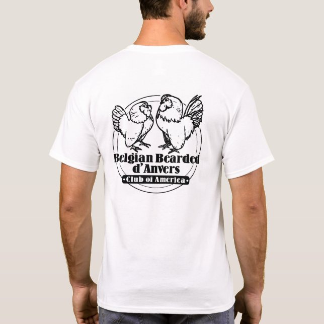 T - Shirt für Männer mit schwarzem und weißem Logo (Rückseite)