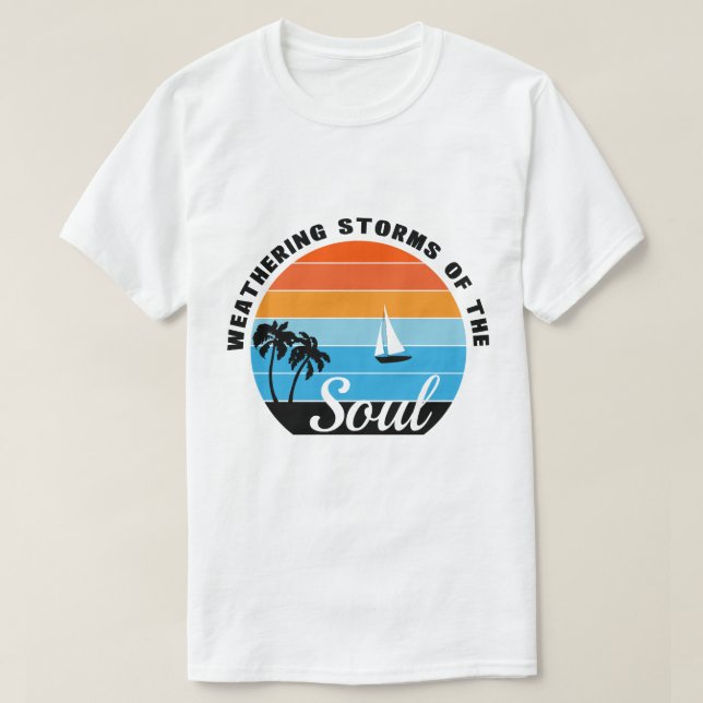 T-Shirt für Männer, Stürme überstehen (Design vorne)