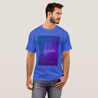 T-Shirt für Männer Vintage Segelabenteuer Grafik