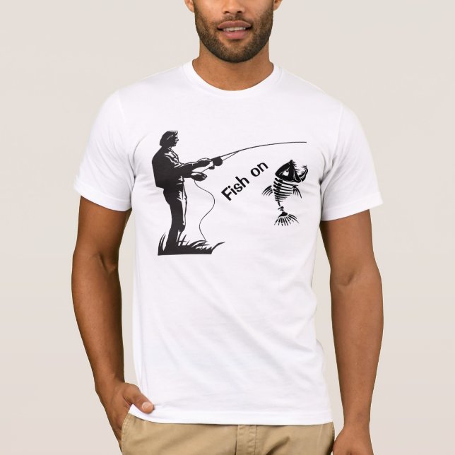 T - Shirt für männliche Basic-Bella-Leinwand/Fisch (Vorderseite)