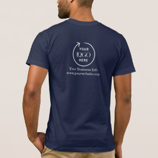 T - Shirt für Navy Blue Staff - Back Logo Brand