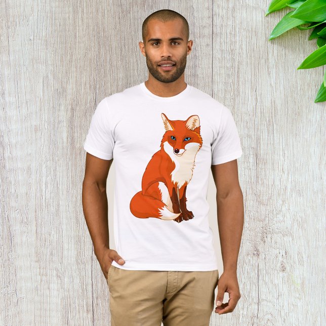 T - Shirt für niedliche Fox-Sitting-Mens (Von Creator hochgeladen)