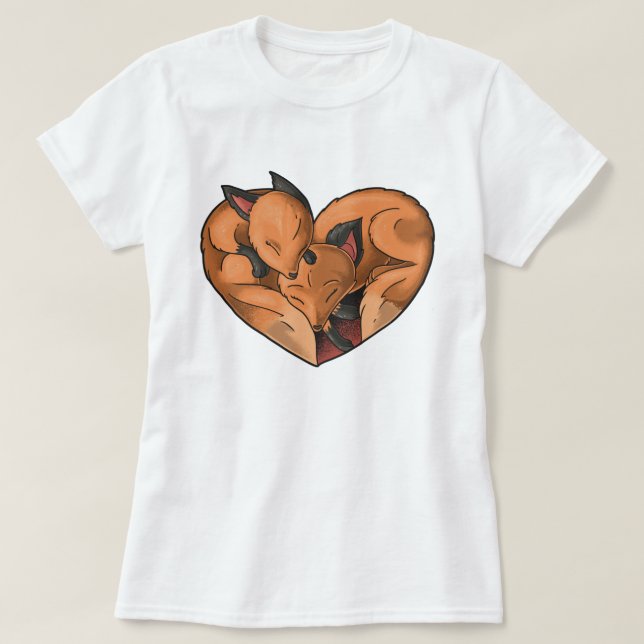 T - Shirt für niedliche Füchse (Design vorne)