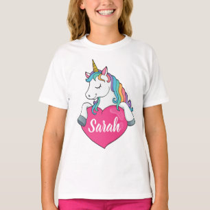 T - Shirt für niedliche Unicorn-Personalisierte Be