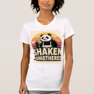 T-Shirt für Panda-Barkeeper 'Geschüttelt & Unbeein