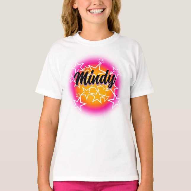 T - Shirt für personalisierte Airbrush-Namen (Vorderseite)