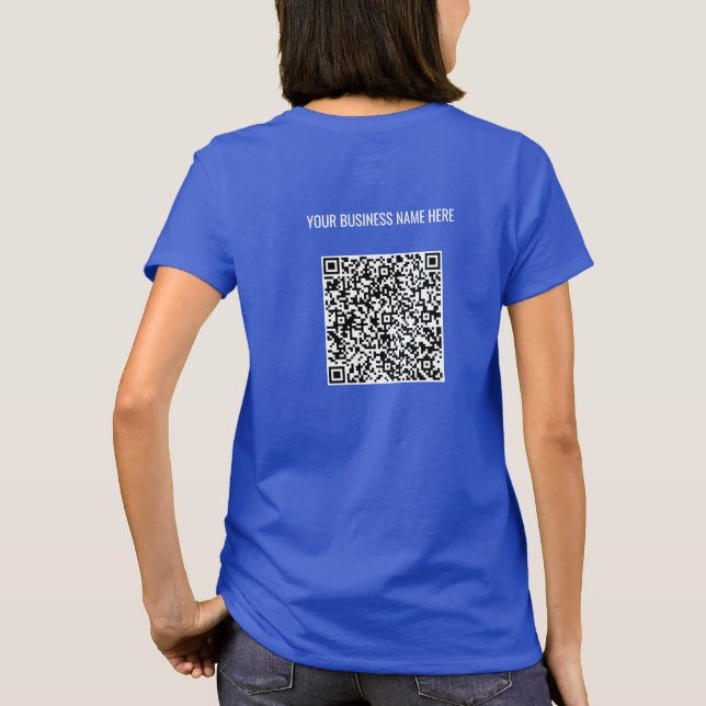 T - Shirt für QR-Code und Textname (Rückseite)