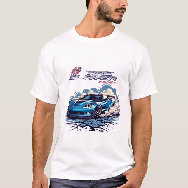T - Shirt für Reifenschicht - JDM Drift Car Street (Vorderseite)