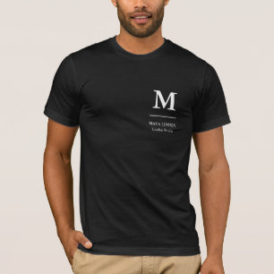 T - Shirt für Schwarze Mitarbeiter - Logo-Initial 