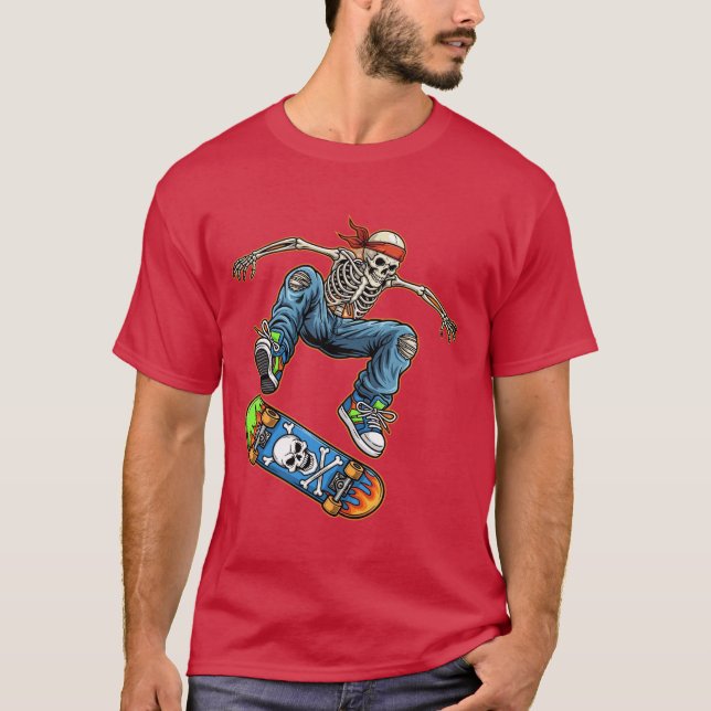 T-Shirt für Skull Skateboarding Extreme Skate-Boys (Vorderseite)
