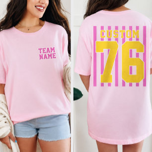 T-Shirt für Sportteams mit Namen und Nummer