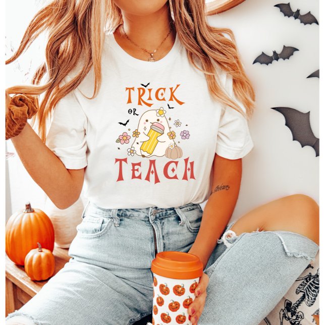 T - Shirt für Trick- oder Teach-Halloween-Lehrer (Von Creator hochgeladen)