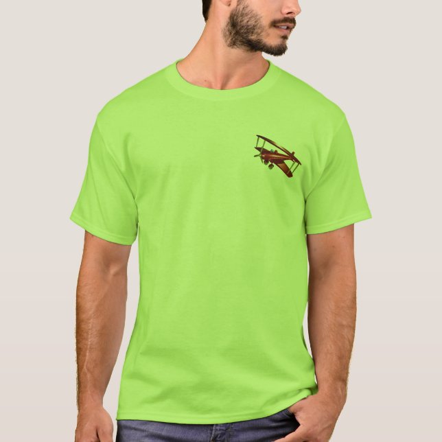 T - Shirt für Vintages Flugzeug für Retro Aviation (Vorderseite)