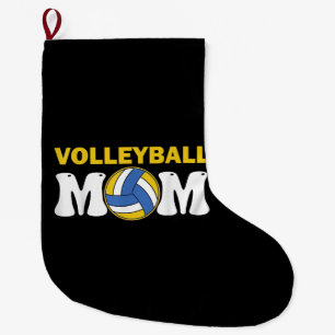 T-Shirt für Volleyball-Mütter lustiger Spieler Spi Großer Weihnachtsstrumpf