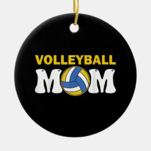 T-Shirt für Volleyball-Mütter lustiger Spieler Spi Keramik Ornament