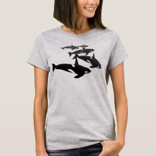 T - Shirt für Wale in der Region Orca Plus Größe O