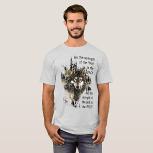 T - Shirt für Wasserfarben Wolf Animal Family Pack