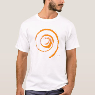 T-Shirt für Weiße Männer mit Orange Twirl