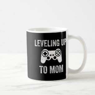 T-Shirt für werdende Mütter zum Levelaufstieg zur Kaffeetasse