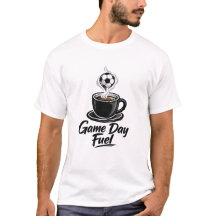 T-Shirt Fußball-Spieltagskraftstoff Kaffee