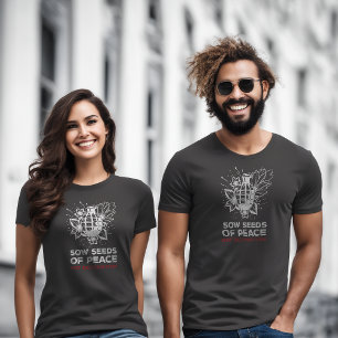 T - Shirt gegen den Krieg Granate und Blume Kr