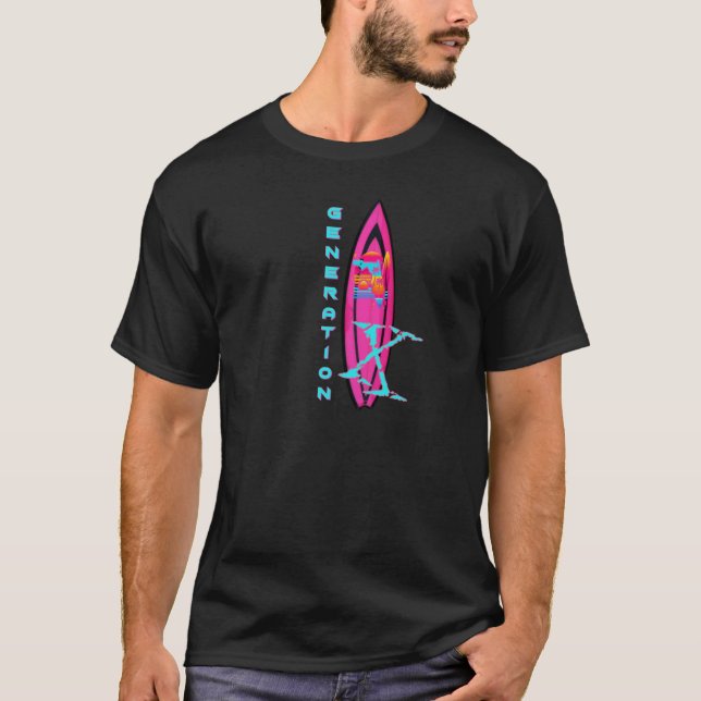 T - Shirt Generation X 80er Florida Surfer Typ (Vorderseite)