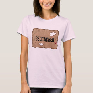 T - Shirt: Geocacher (Schatzkarte). Pink T-Shirt