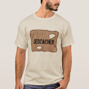 T-Shirt: Geocacher (Schatzkarte). Sand T-Shirt