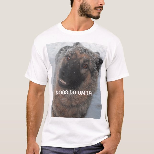 T - Shirt German Shepherd Hunde Do Smile (Vorderseite)