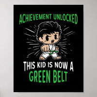 T-Shirt-Geschenk für Karate-Schüler mit grünem Gür