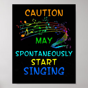 T-Shirt-Geschenk für Sänger und Musikliebhaber - V Poster
