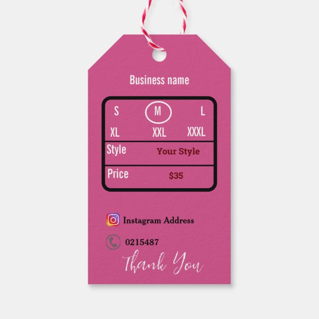 T SHIRT GESCHENKANHÄNGER (Rückseite)