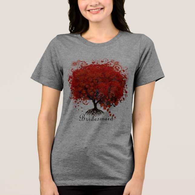 T - Shirt, Geschenke, Sticker und Gefallen von Red Tri-Blend Shirt (Vorderseite)